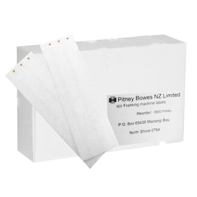 DM300/400 - Single White Franking Machine Labels